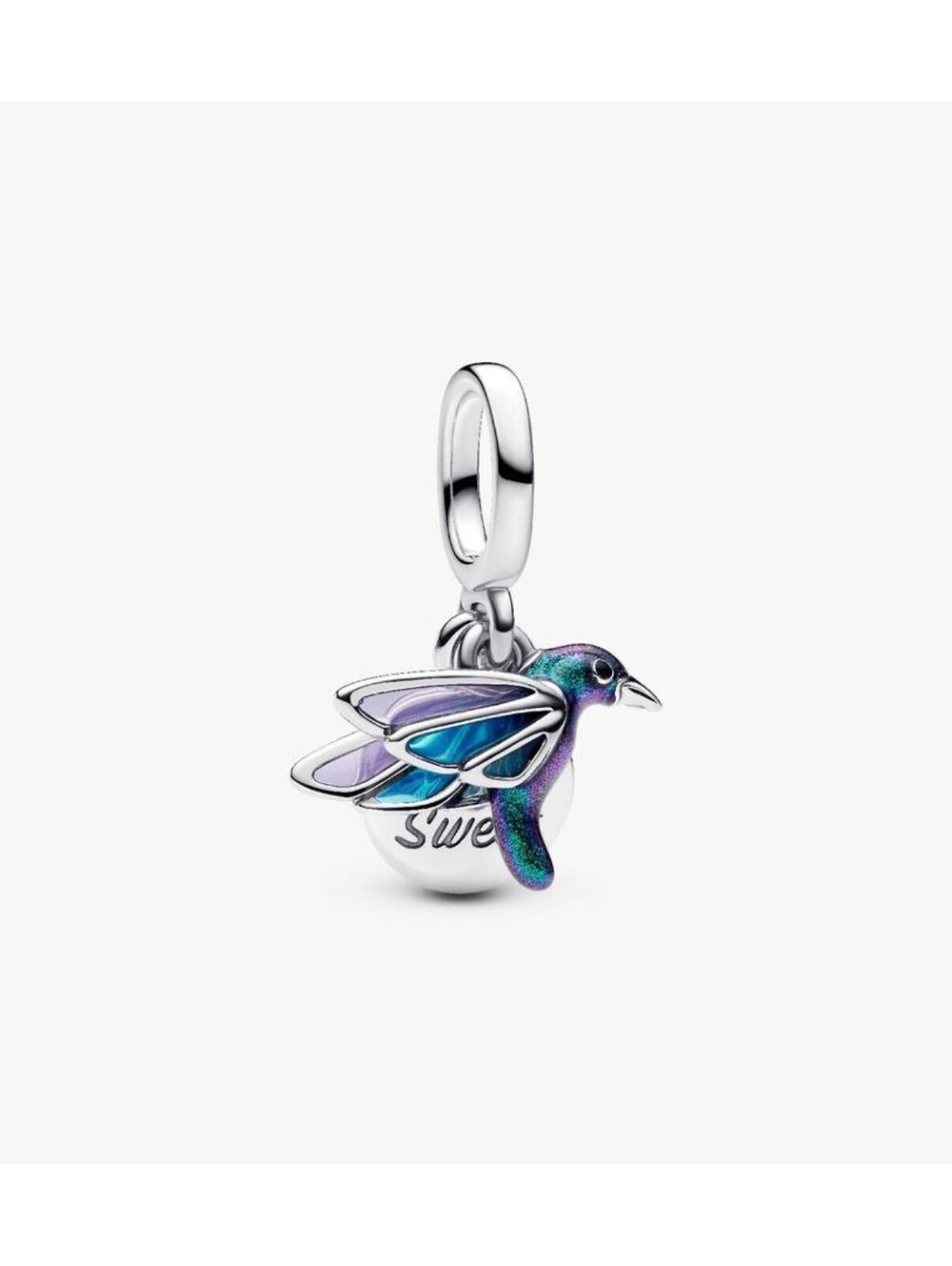 NEW 100% Authentic PANDORA 925 Ale Life is Sweet Hummingbird Charm 793746C01